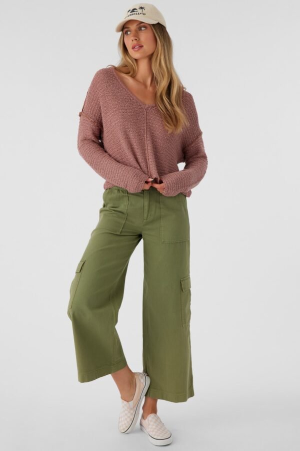 COTTON SLUB V-NECK SWEATER - Image 3