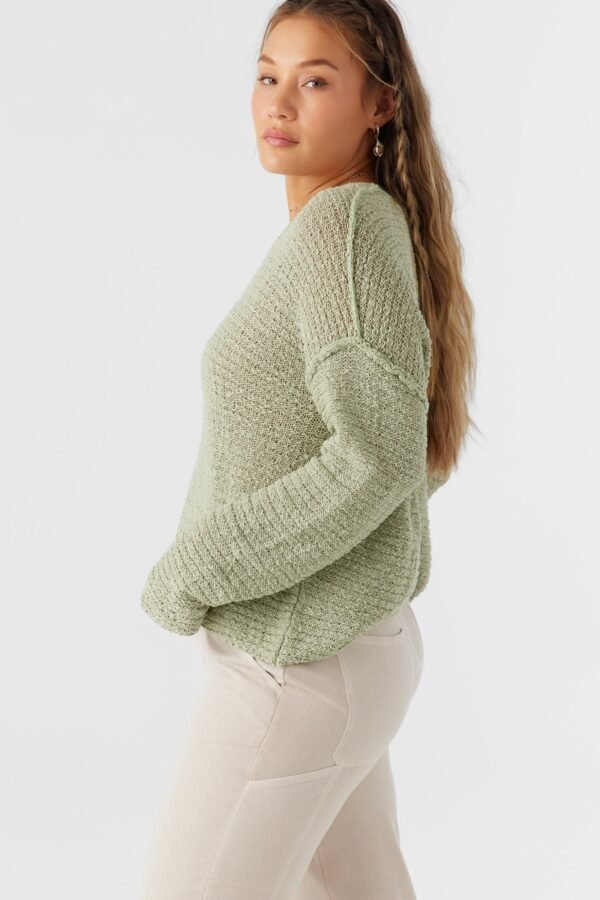 COTTON SLUB V-NECK SWEATER - Image 5