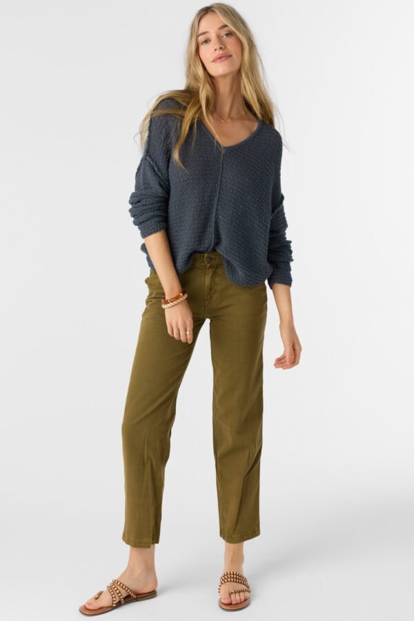 COTTON SLUB V-NECK SWEATER - Image 3