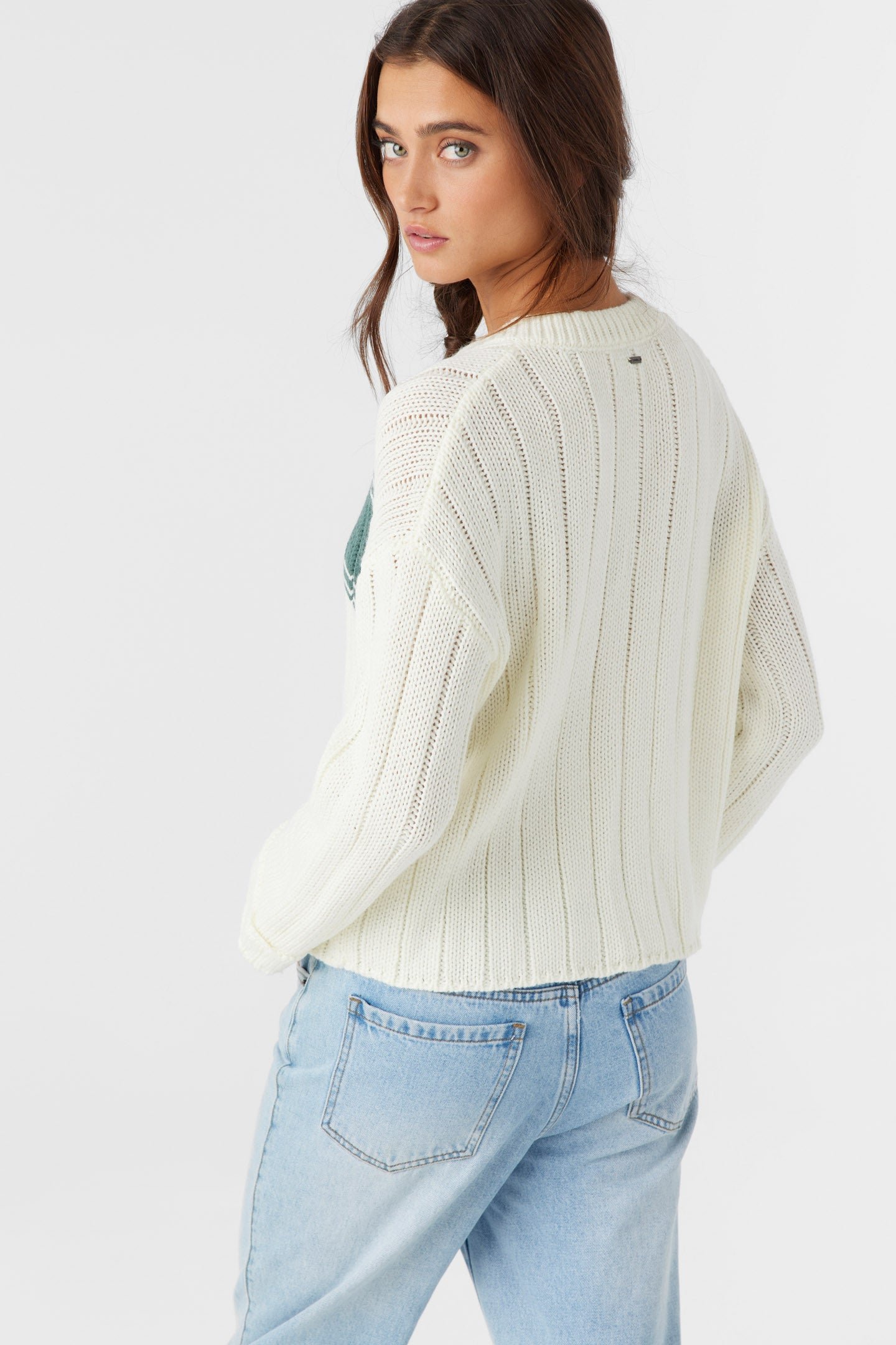 STRIPE HENLEY LONG SLEEVE SWEATER - Image 5