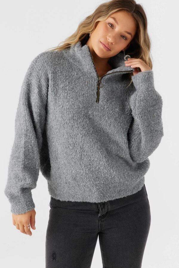 MOCKNECK HALF-ZIP SWEATER