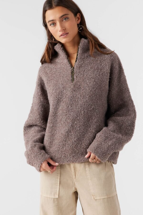 MOCKNECK HALF-ZIP SWEATER