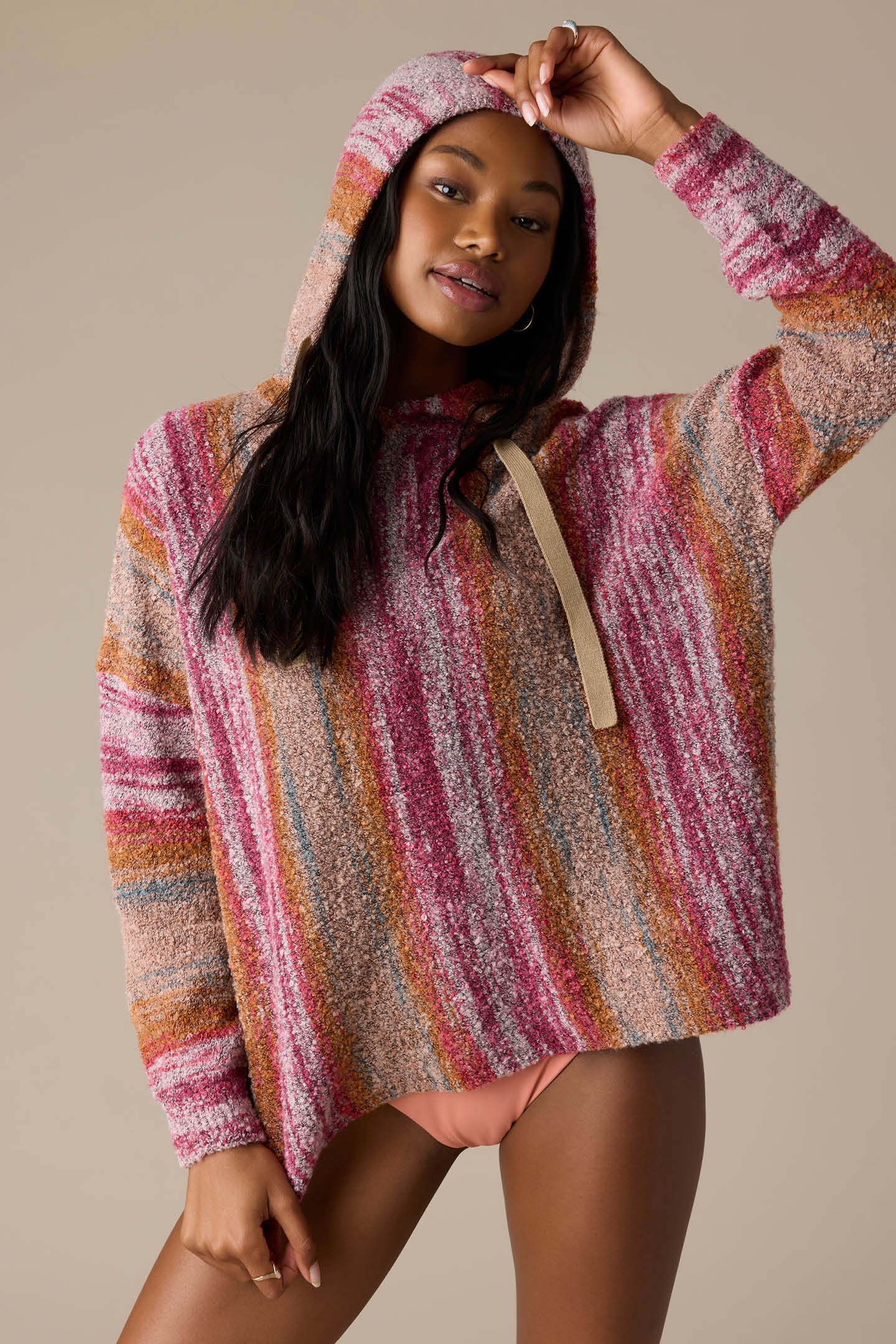 OMBRE HOODED SWEATER