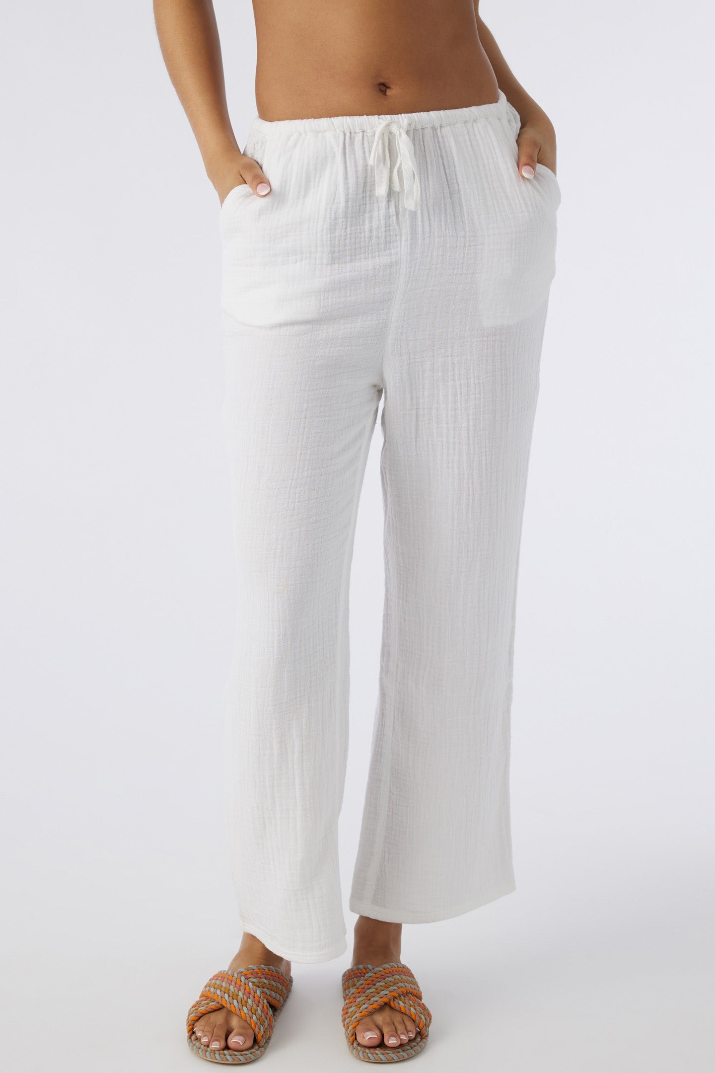 CRINKLE DOUBLE GAUZE BEACH PANTS - Image 4