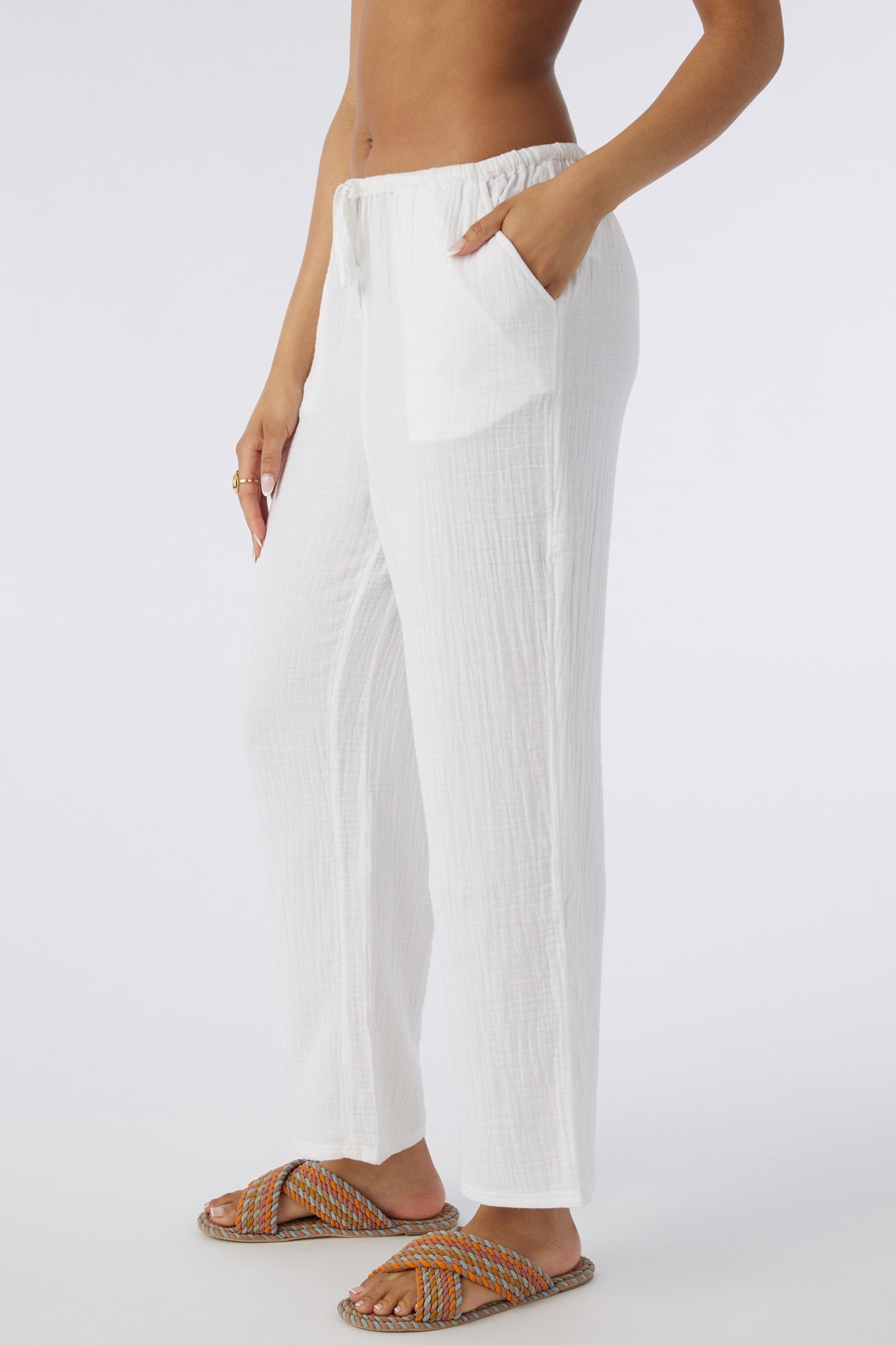CRINKLE DOUBLE GAUZE BEACH PANTS - Image 5