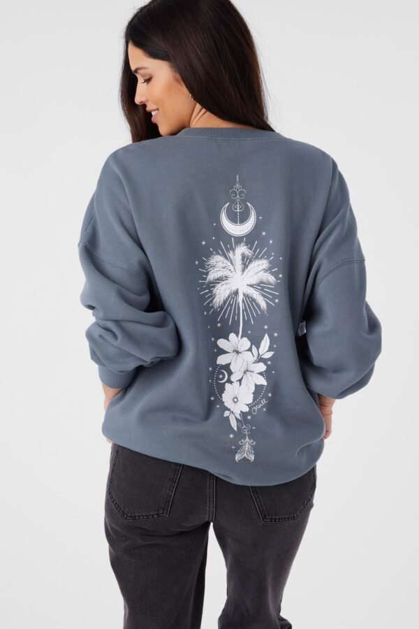 CREW NECK OVERSIZED FIT FLEECE PULLOVER - Image 2