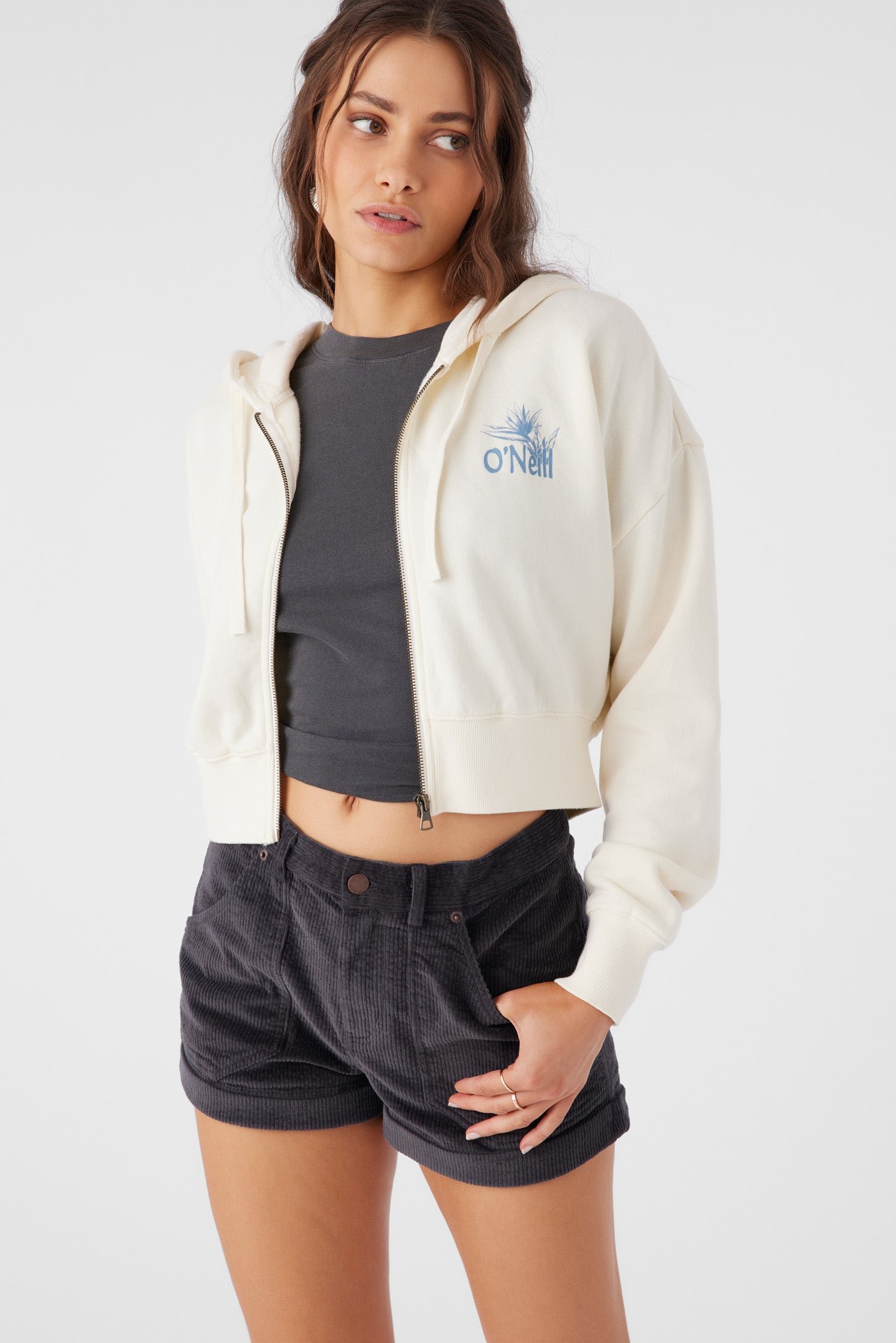 HOODED ZIP FLEECE JACKET