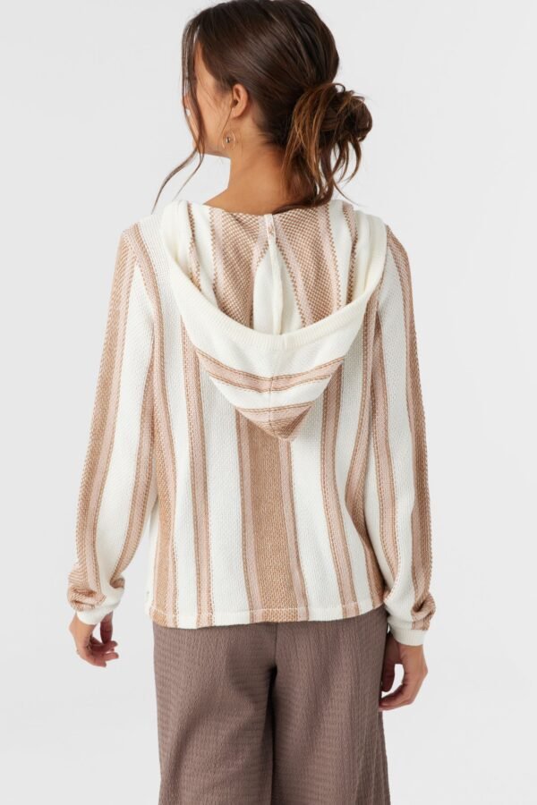 V-NECK HOODED SWEATER - Image 2