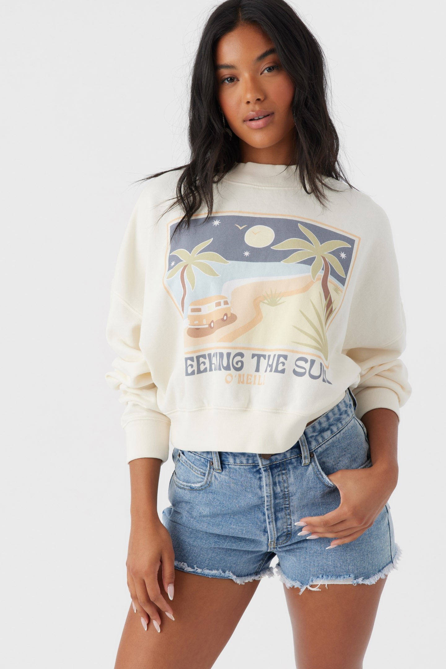 SLOW MOMENT CROP FLEECE