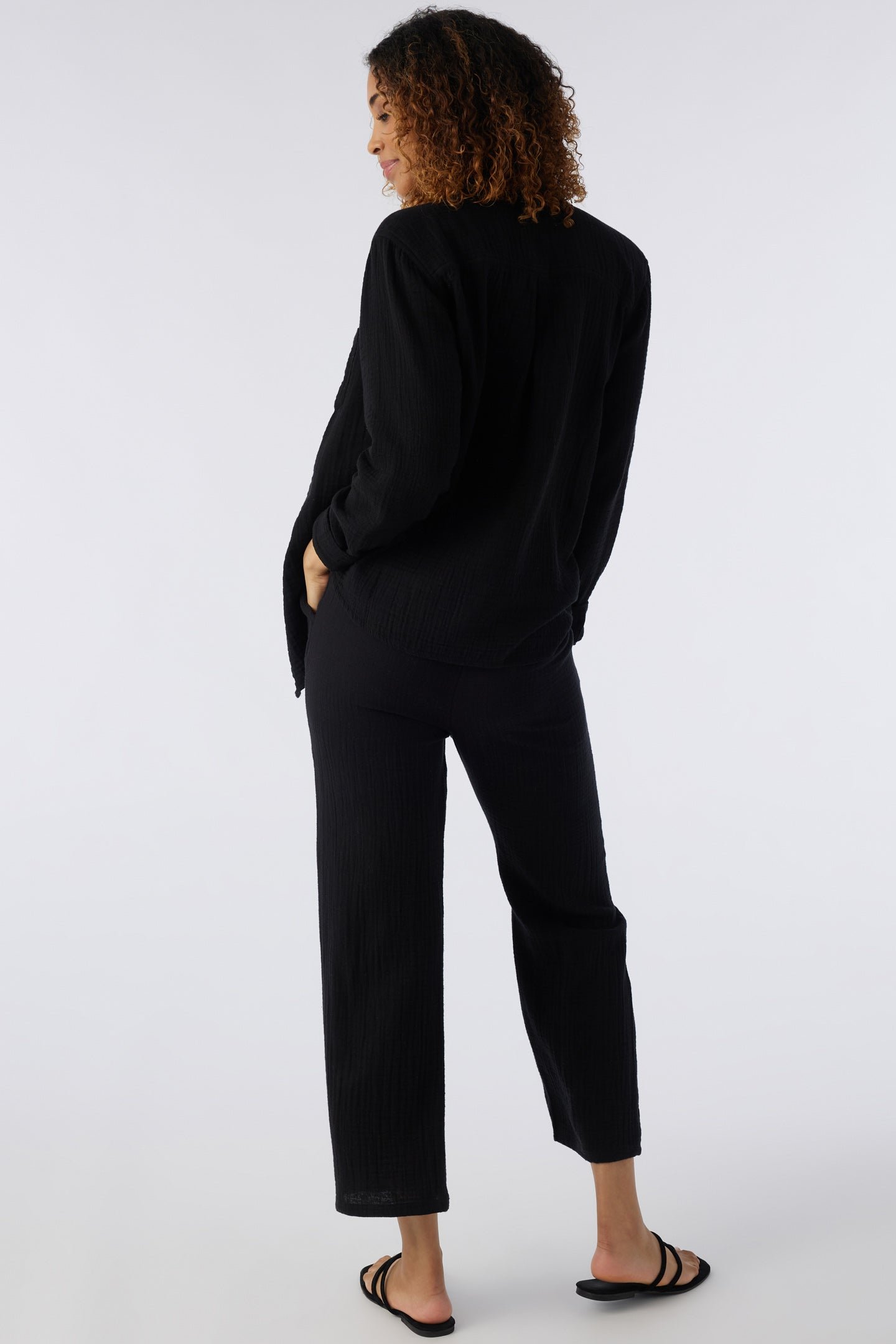 CRINKLE DOUBLE GAUZE BEACH PANTS - Image 2